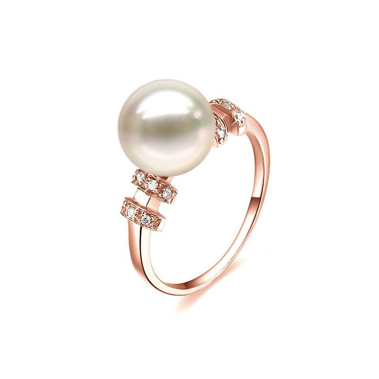 Anello Rigoletto - Oro Rosa 18kt e Perla d'Acqua Dolce - 1