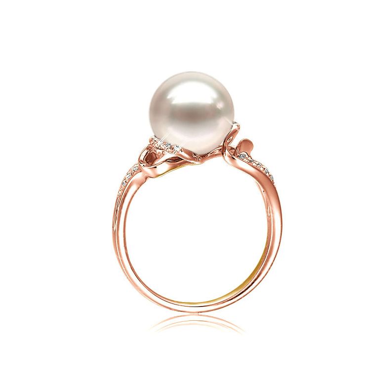 Anello Corinthe - Oro Rosa, Perla d'Acqua Dolce - 3