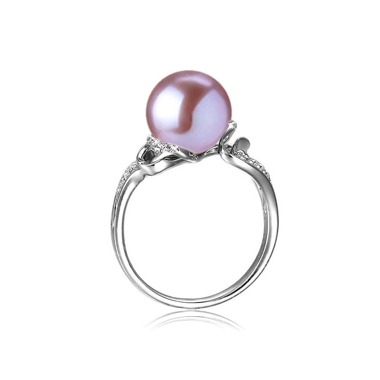 Anello Corinthe - Oro Bianco, Perla d'Acqua Dolce - 10