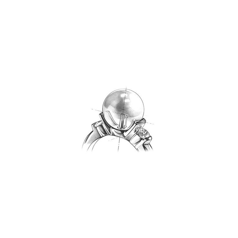 Anello Voluptueuse - Oro Rosa, Perla d'Acqua Dolce - 6