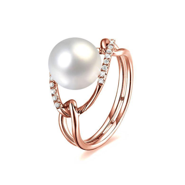 Anello À l'Unisson - Oro Rosa, Perla d'Acqua Dolce - 1