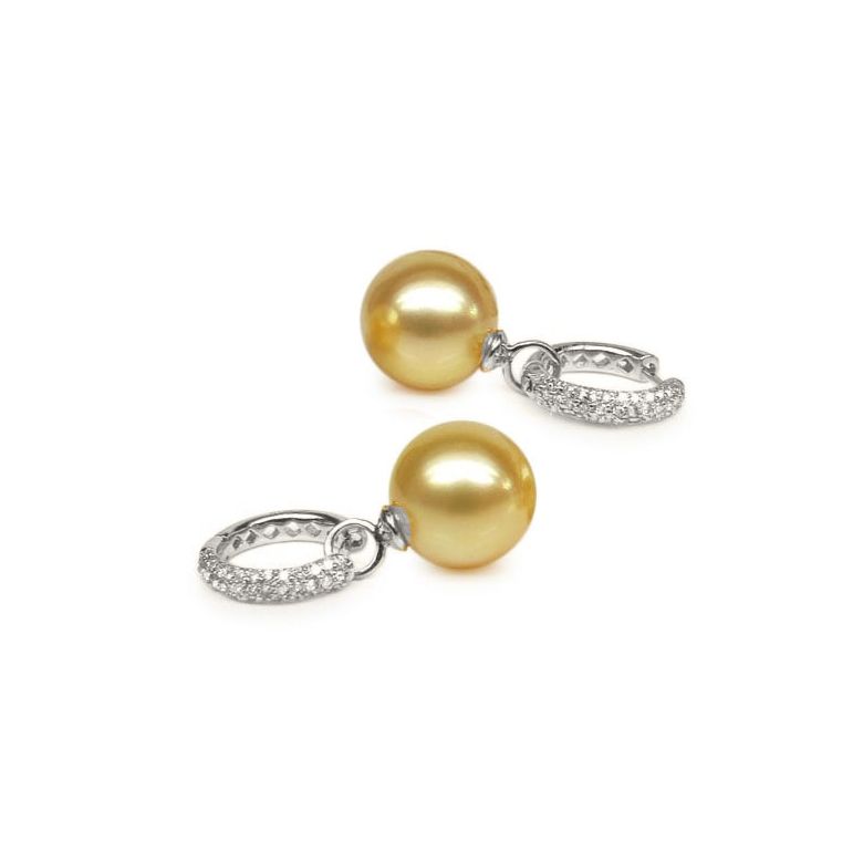 Orecchini Alicante - Oro Bianco e Perle dei Mari del Sud - 1
