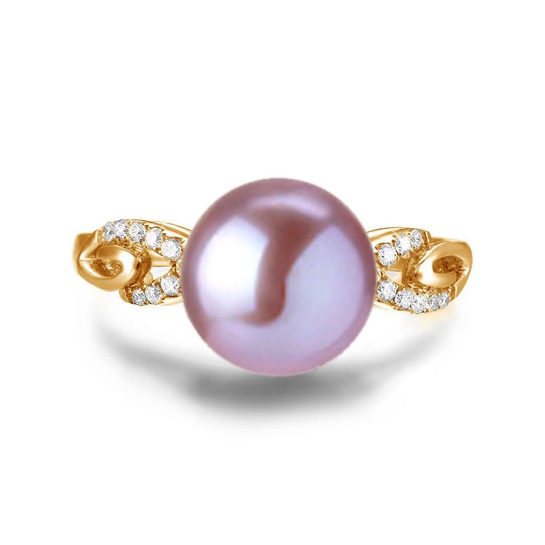 Anello Couple Danseur - Oro Giallo 18kt, Diamanti e Perla d'Acqua Dolce - 2