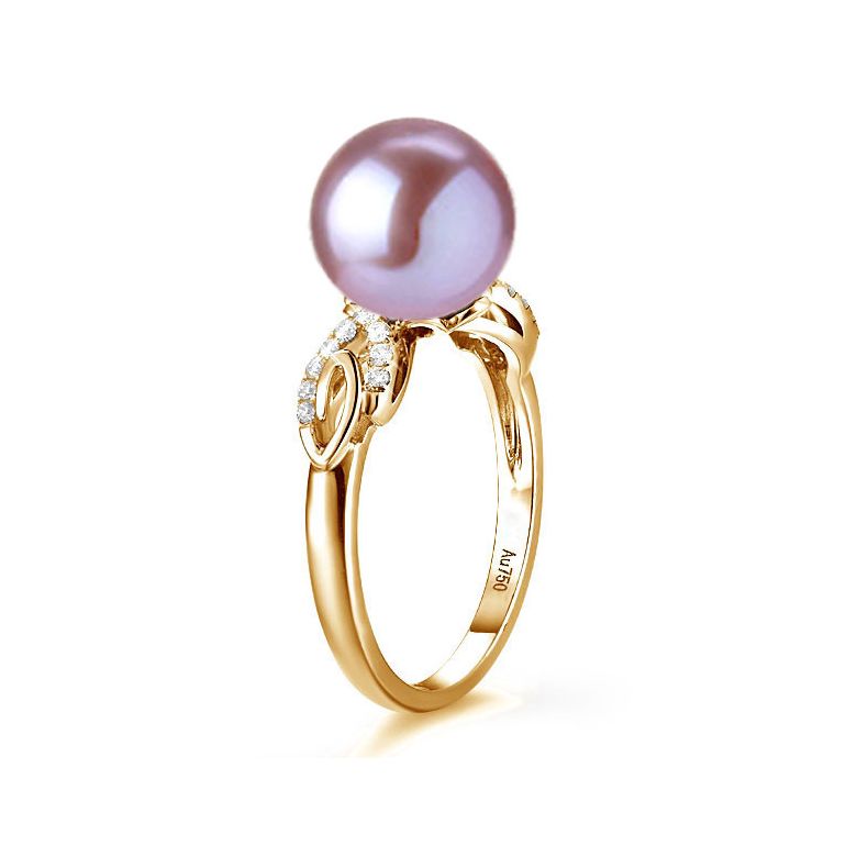 Anello Couple Danseur - Oro Giallo 18kt, Diamanti e Perla d'Acqua Dolce - 3