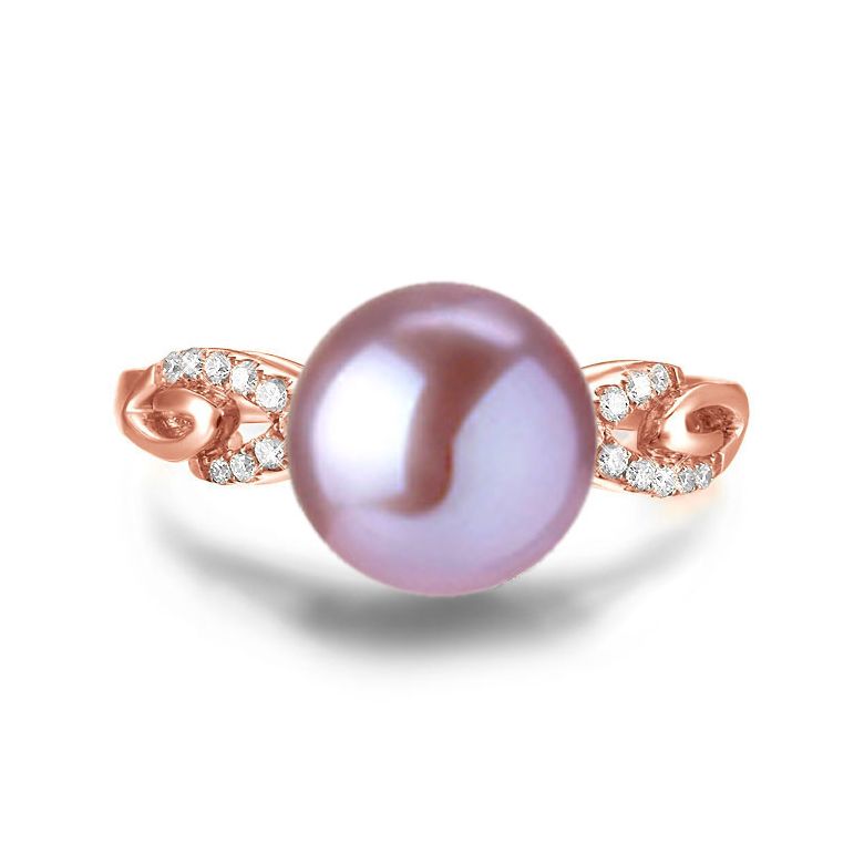 Anello Couple Danseur - Oro Rosa 18kt, Diamanti e Perla d'Acqua Dolce - 2