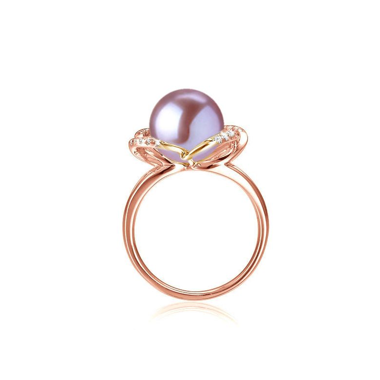 Anello Monde Floral - Oro Rosa, Perla d'Acqua Dolce - 2