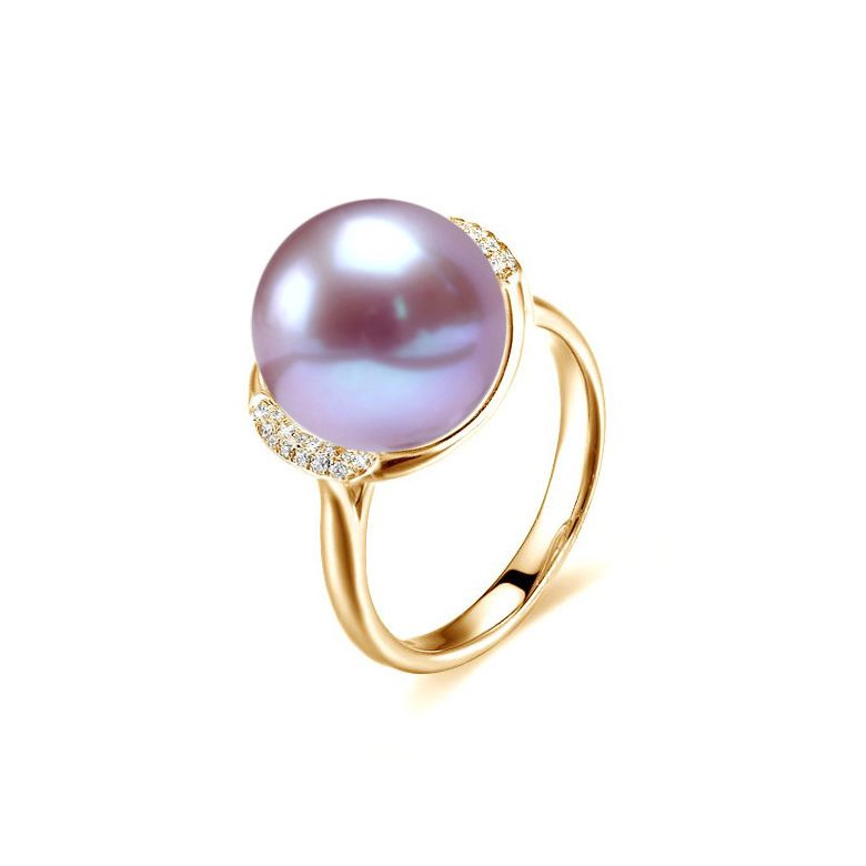 Anello Circulaire - Oro Giallo, Perla d'Acqua Dolce Bianca - 9