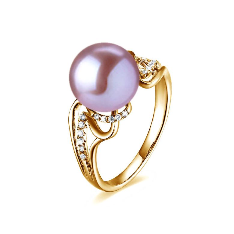 Anello Corinthe - Oro Giallo, Perla d'Acqua Dolce - 1