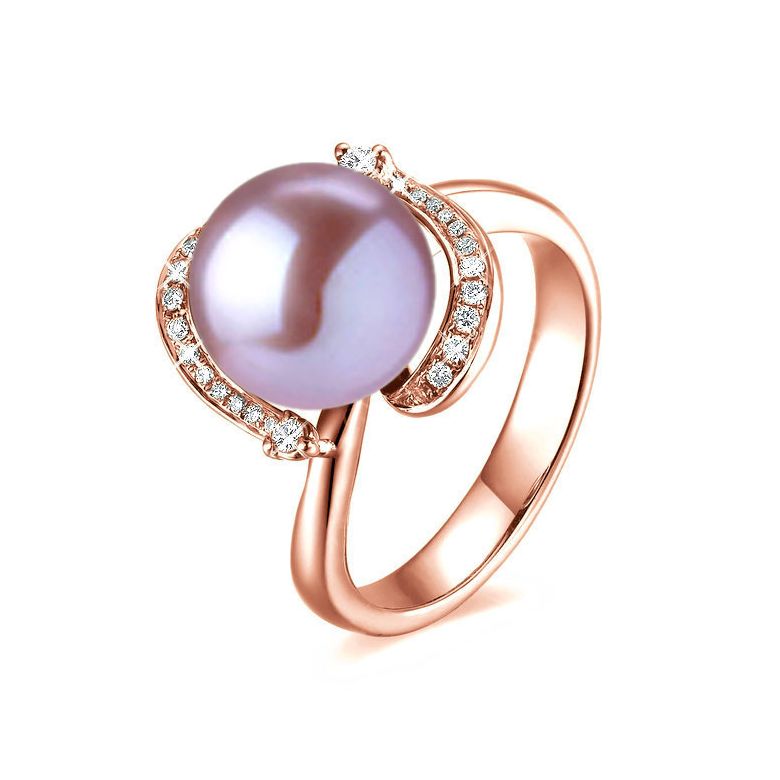 Anello Voluptueuse - Oro Rosa, Perla d'Acqua Dolce - 4