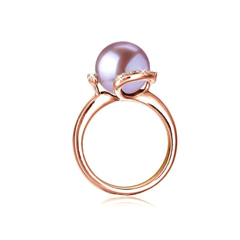 Anello Voluptueuse - Oro Rosa, Perla d'Acqua Dolce - 6