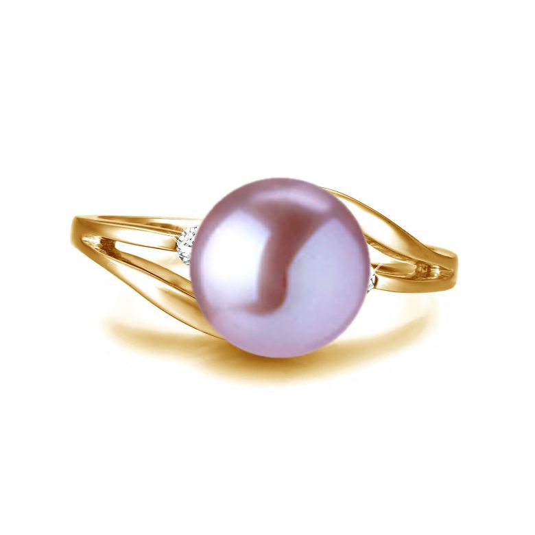 Anello Feuilles de Style - Oro Giallo 18kt e Perla d'Acqua Dolce - 2