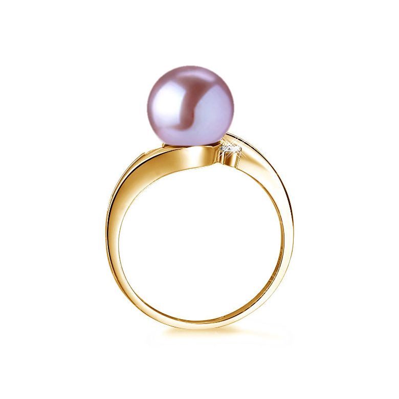 Anello Feuilles de Style - Oro Giallo 18kt e Perla d'Acqua Dolce - 3