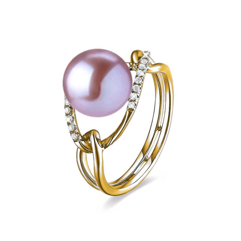 Anello À l'Unisson - Oro Giallo, Perla d'Acqua Dolce - 1