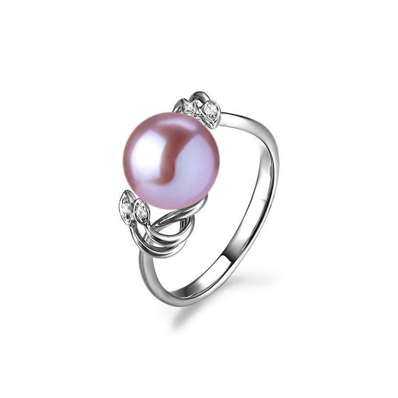 Anello Calisto - Oro Bianco 18kt e Perla d'Acqua Dolce - 1