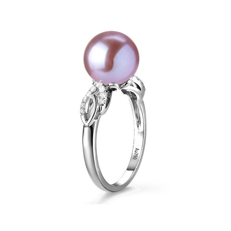 Anello Couple Danseur - Oro Bianco 18kt, Diamanti e Perla d'Acqua Dolce - 2