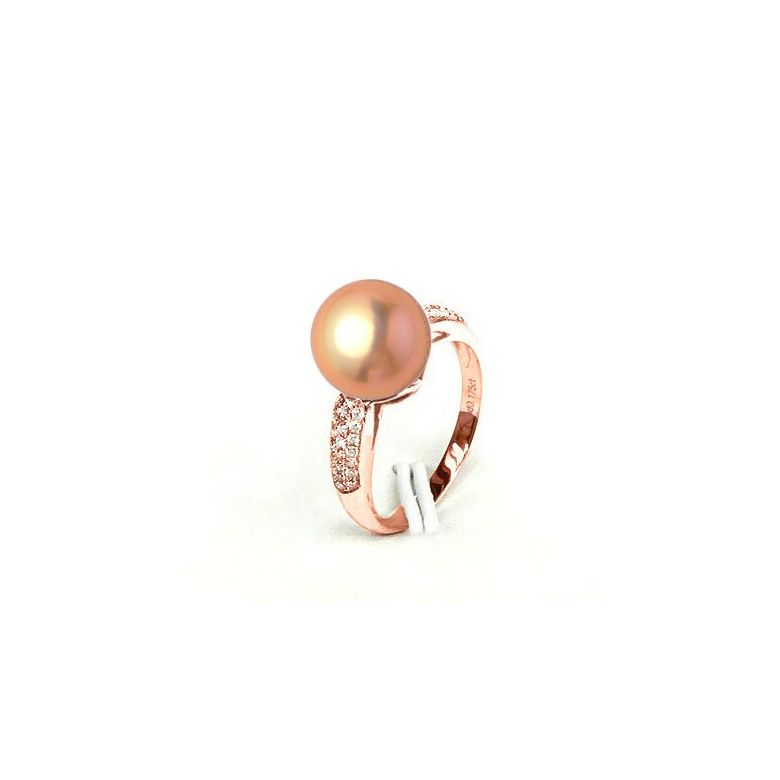 Anello Cyrène - Oro Rosa, Perla d'Acqua Dolce Rosa - 2