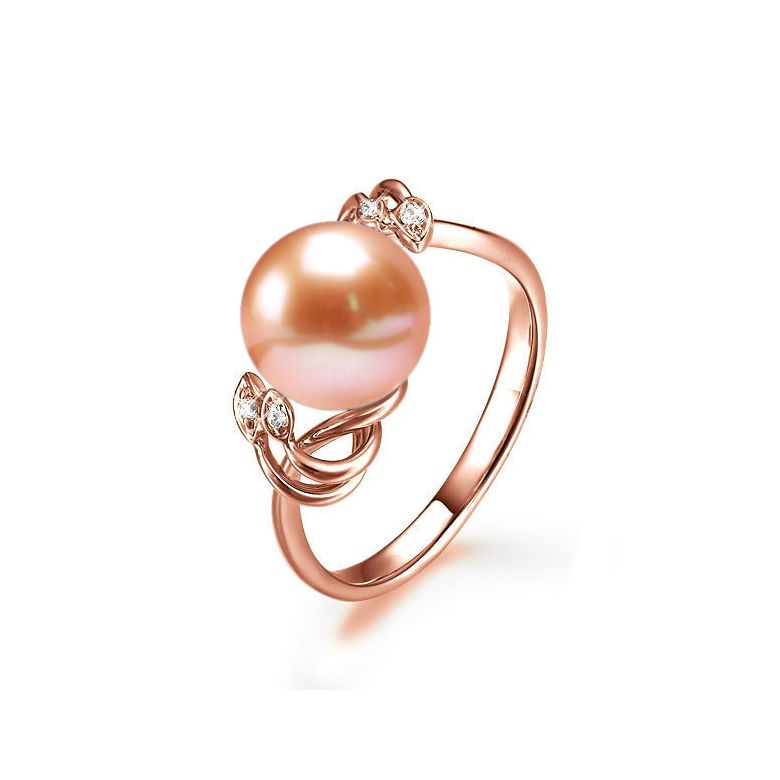 Anello Calisto - Oro Rosa 18kt e Perla d'Acqua Dolce - 1