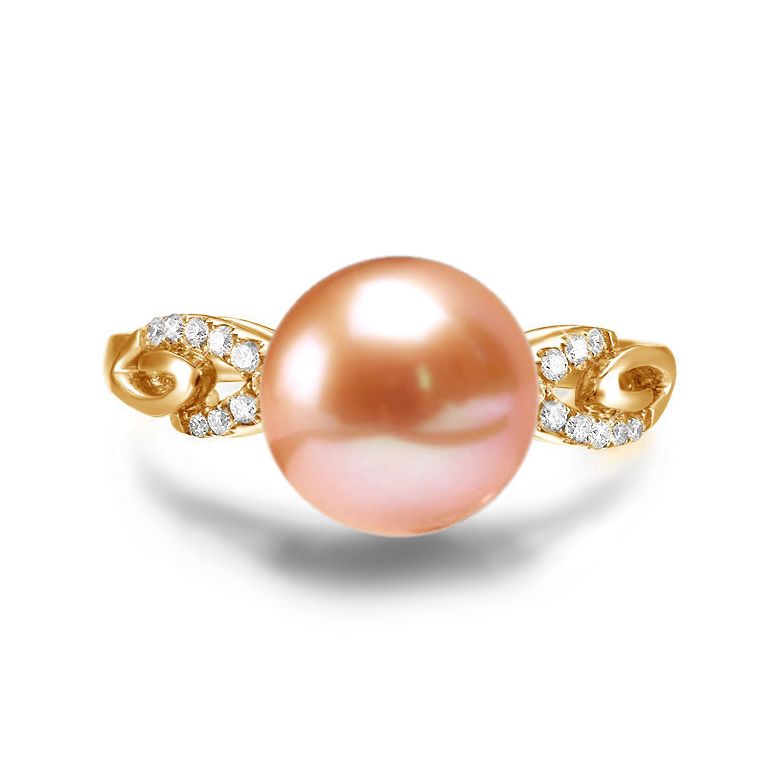 Anello Couple Danseur - Oro Giallo 18kt, Diamanti e Perla d'Acqua Dolce - 2