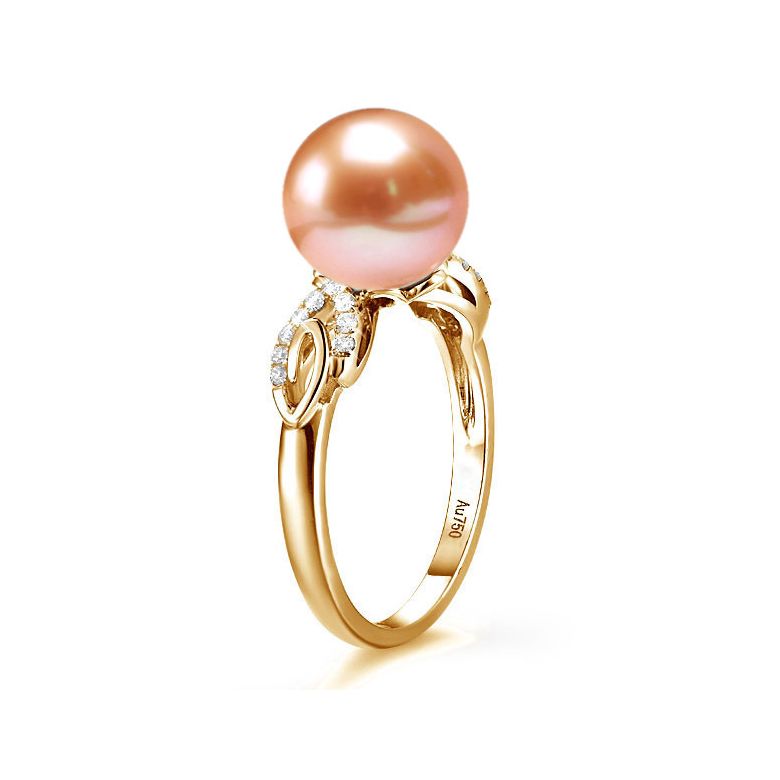 Anello Couple Danseur - Oro Giallo 18kt, Diamanti e Perla d'Acqua Dolce - 3