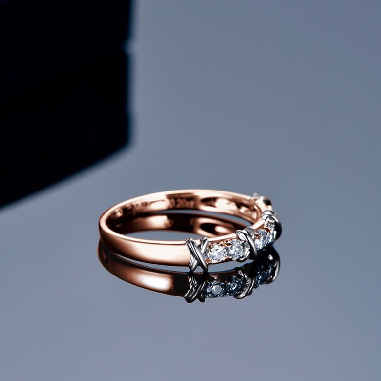 Anello X MODE - 2 oro rosa - 5