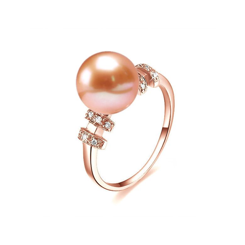 Anello Rigoletto - Oro Rosa 18kt e Perla d'Acqua Dolce - 1