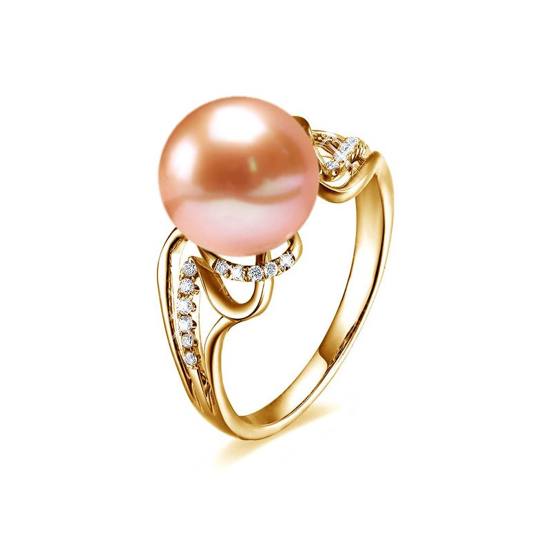 Anello Corinthe - Oro Giallo, Perla d'Acqua Dolce - 1