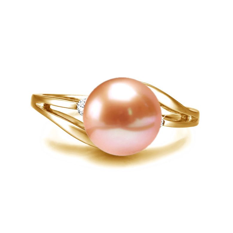 Anello Feuilles de Style - Oro Giallo 18kt e Perla d'Acqua Dolce - 2