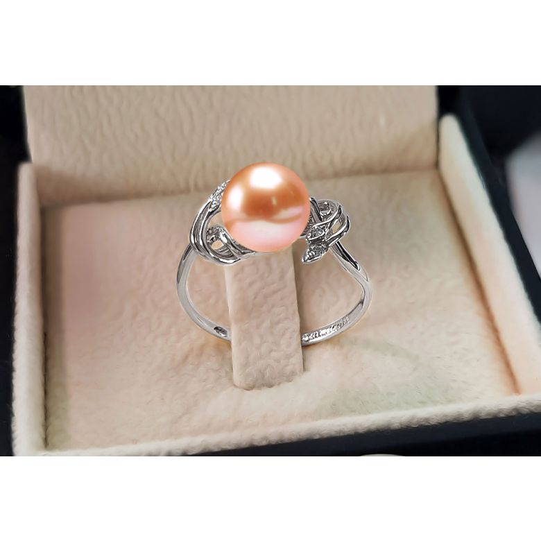Anello Calisto - Oro Bianco 18kt e Perla d'Acqua Dolce - 2