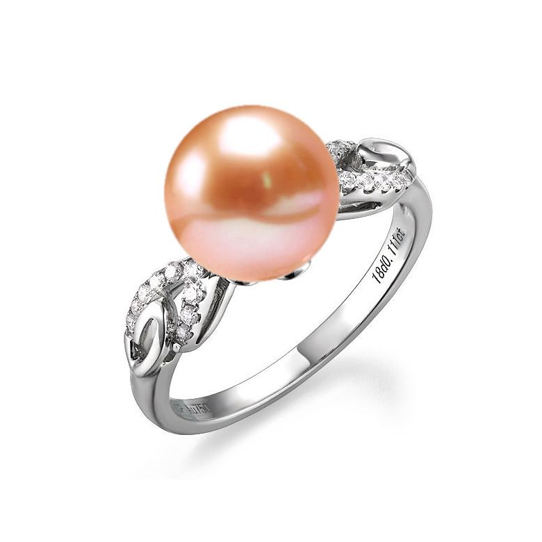 Anello Couple Danseur - Oro Bianco 18kt, Diamanti e Perla d'Acqua Dolce - 1