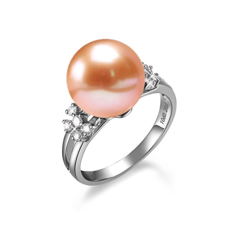 Anello Alexandrie - Oro Bianco, Perla d'Acqua Dolce - 1