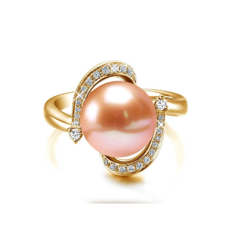 Anello Voluptueuse - Oro Giallo, Perla d'Acqua Dolce - 5