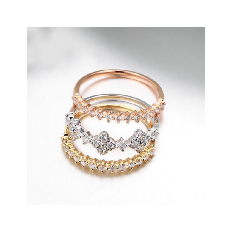Anello Trio Danzante - 3 Ori e Diamanti | Classic Three Light - 3