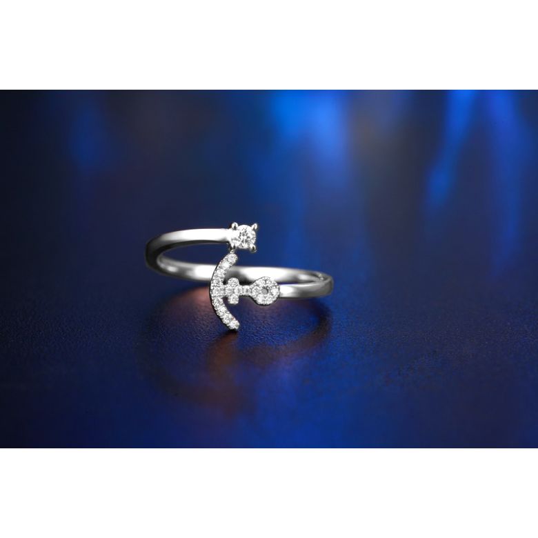Anello Ancora per Donna -  Oro Bianco 18ct e Diamanti VS/G | Gemperles - 5
