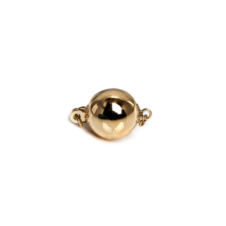 Chiusura Bolla. Palla liscia 8mm - Oro giallo 14kt.  - 1