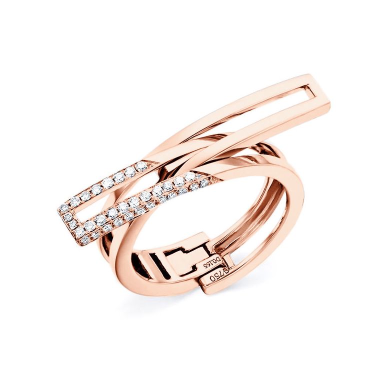 Anello Donna trasformabile in Ciondolo Cuore. Oro rosa e Diamanti | Exception - 1