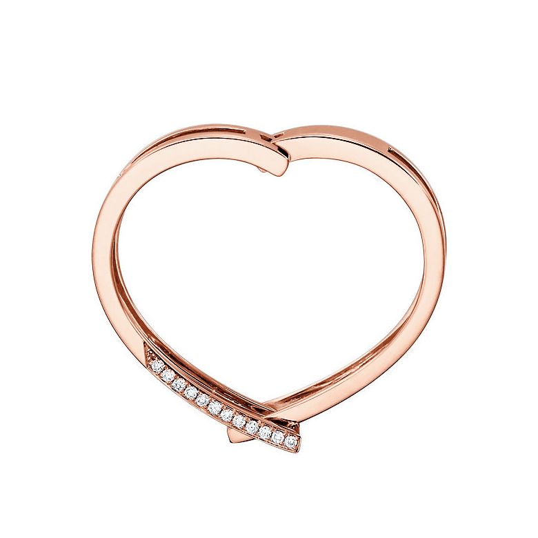 Anello Donna trasformabile in Ciondolo Cuore. Oro rosa e Diamanti | Exception - 2