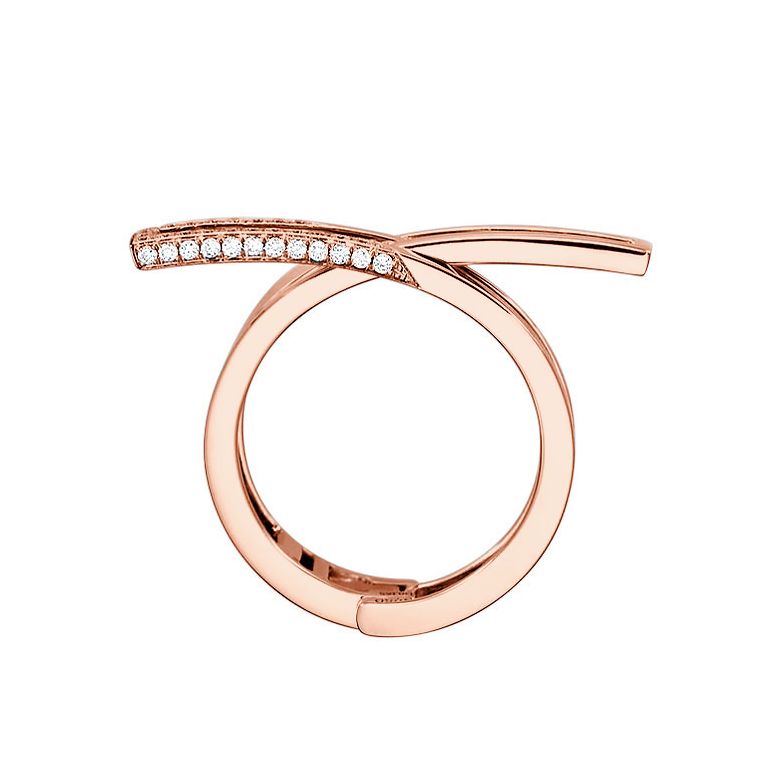 Anello Donna trasformabile in Ciondolo Cuore. Oro rosa e Diamanti | Exception - 4
