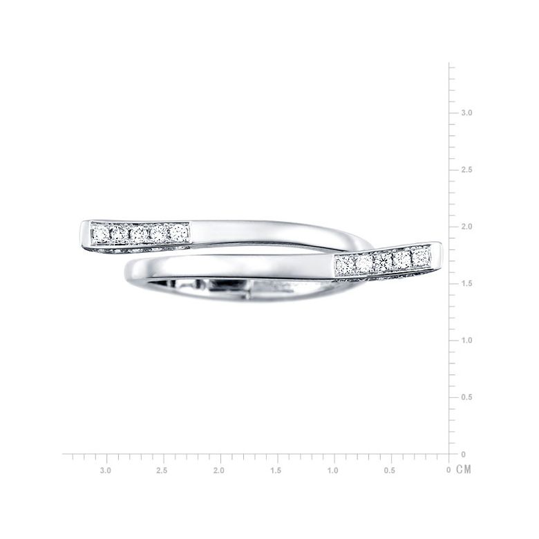 Anello ciondolo cuore d'oro bianco e diamanti | Polichinelle - 4