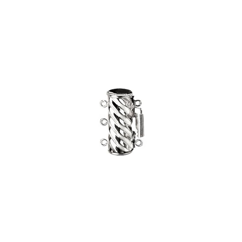 Chiusura Cilindro triplo - Oro bianco 14kt - 1