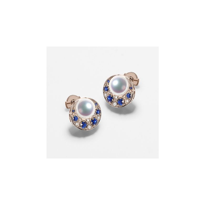 Orecchini Mikadzuki - Perle Akoya Bianche & Oro Rosa 18kt - 2