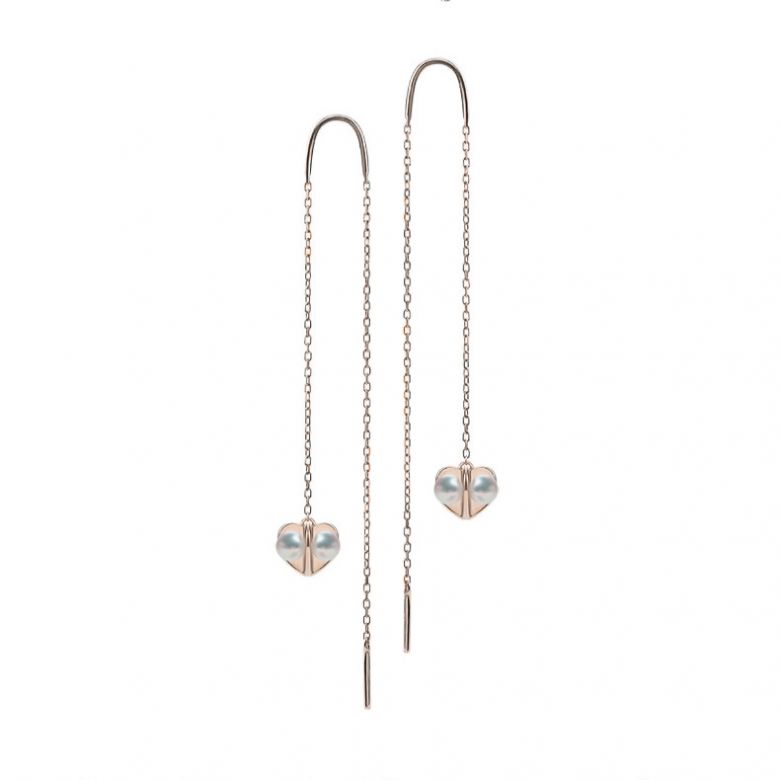 Orecchini Trèfle à 4 perles oro rosa - 3