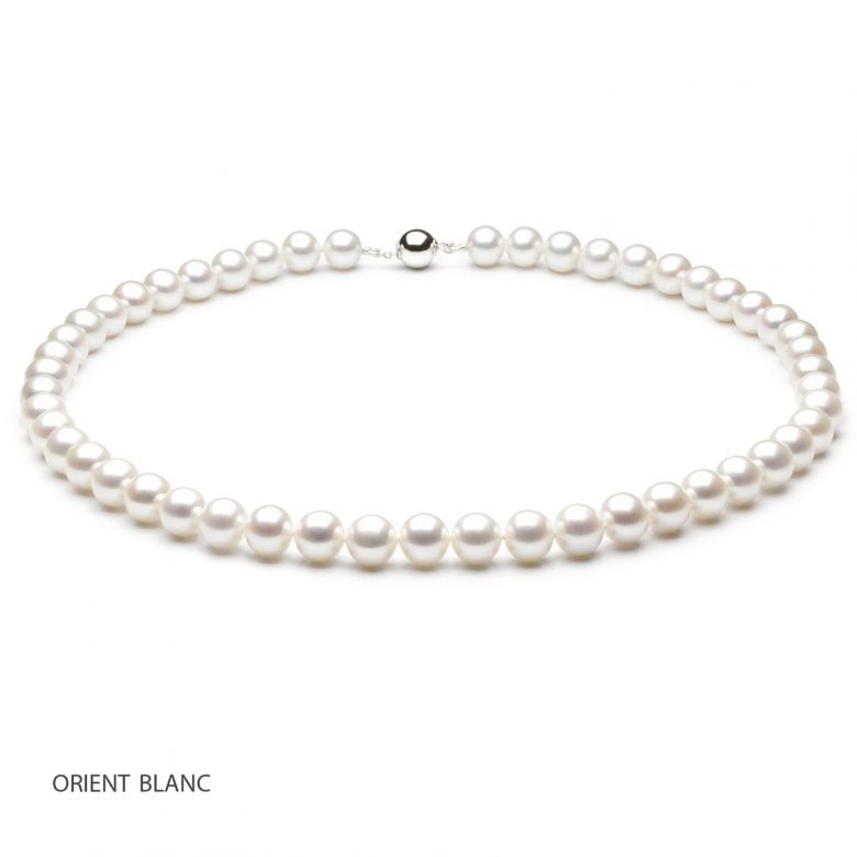 Collana Silo  - Perle d'Acqua Dolce Bianche - 8/8.5mm, AAA - 6