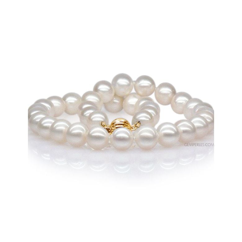 Collana Gloria - Grosse Perle d'Acqua Dolce Bianche - 10.5/11.5mm, AAA - 1