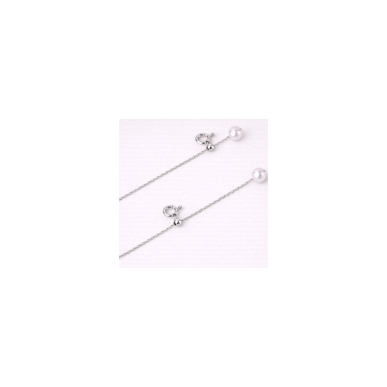 Catena forzatina 45cm. Oro bianco 18ct. Regolabile 35–45 cm, 1,0g - 1