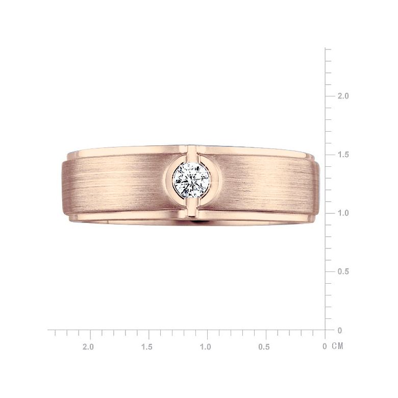 Anello Uomo in Oro rosa 18k e Diamante | Lorenzo - 2