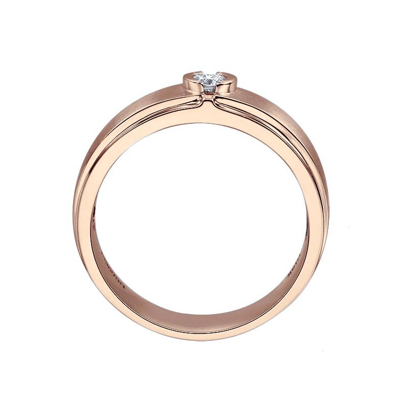 Anello Uomo in Oro rosa 18k e Diamante | Lorenzo - 3