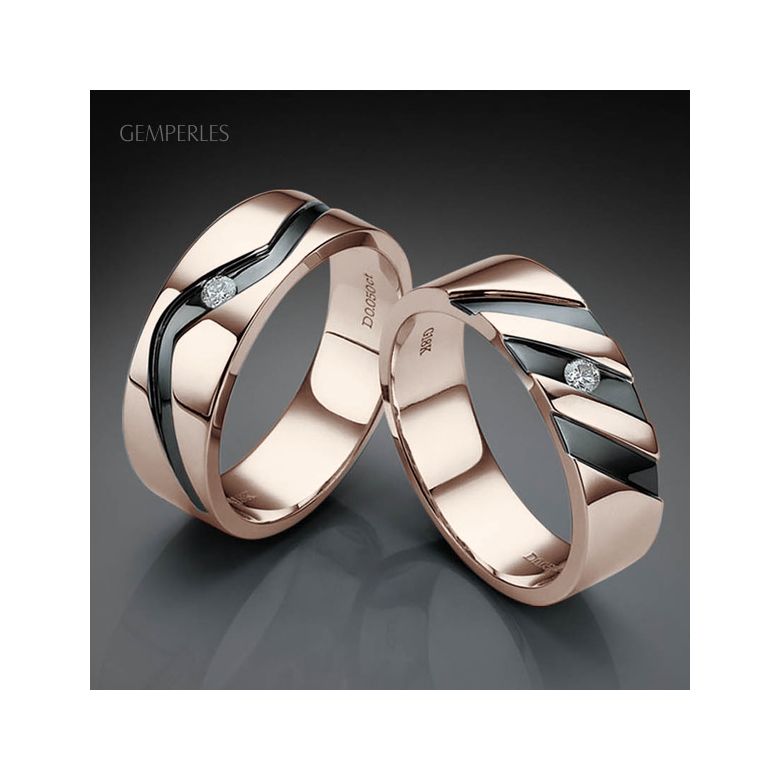 Anello uomo in oro rosa e diamante | Démétrius - 4