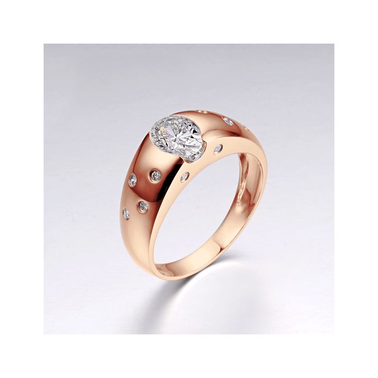 Anello Uomo Spencer - Oro Rosa 18k & Diamanti 0.84ct | Gemperles - 3