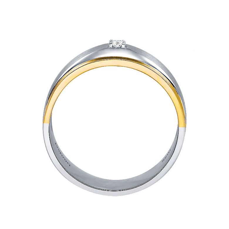 Anello Uomo in Oro bianco e giallo, Diamanti | Richard - 2
