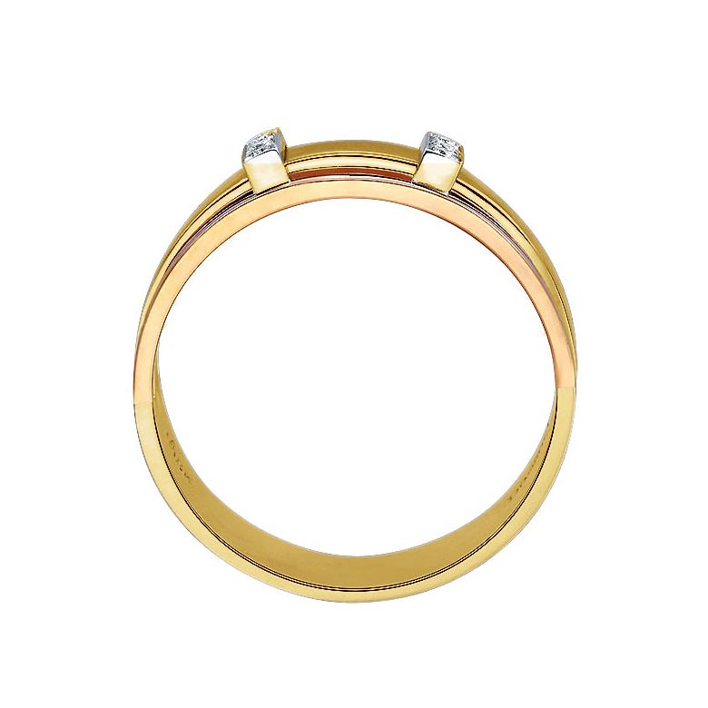 Anello da Uomo Macbeth - Oro Giallo/Rosa e Diamanti - 2